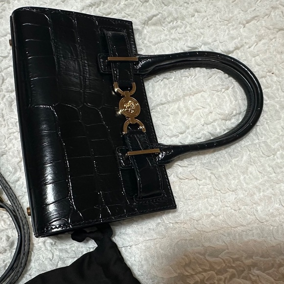 Versace Medusa 95 croc effect small tote bag - Picture 7 of 9